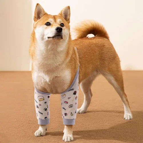 Miniatura 7 de ROZKITCH Manga de pierna para cirugía de perro para piernas delanteras, evita lamer heridas, codo y rodilla, manga de pierna de perro para dejar