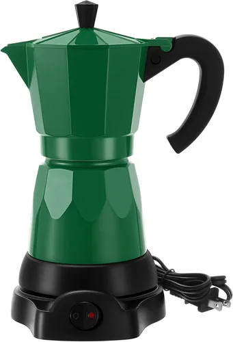 Miniatura 10 de Olla de Café Lemosae 6 Tazas Eléctrica Cafetera de Espresso Italiana Moka 300ml Portátil de Aluminio con Base Desmontable, Regalo para Hogar y Viaje