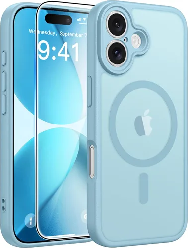 Miniatura 307 de FNTCASE - Funda para iPhone 16 Pro: magnética, mate, translúcida, de grado militar, protectora contra caídas, resistente, fina, duradera y a prueba
