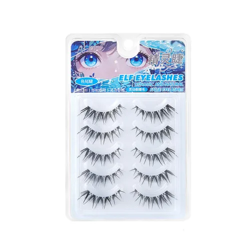 Miniatura 4 de 3 pares de pestañas postizas de aspecto natural, pestañas postizas de uso diario, tira cruzada de banda transparente para maquillaje de ojos