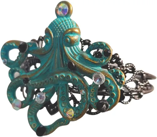 Miniatura 2 de Ursula Pulpo Brazalete Metal Steampunk Bajo el Mar