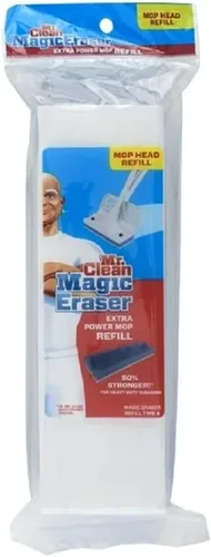 Miniatura 7 de Mr. Clean Magic Eraser Extra Power - Cabezal de recambio para mopa de piso, color blanco y azul