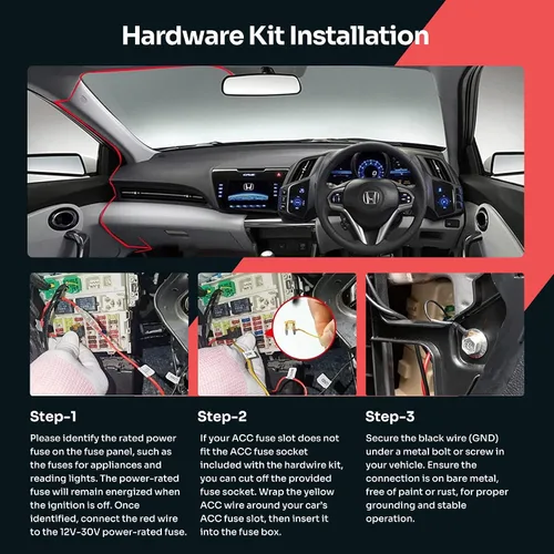 Miniatura 6 de NEXIO Acc Hardwire Kit HW05 Puerto tipo C, compatible con N5Pro Dashcam, 12 pies con kit de fusibles