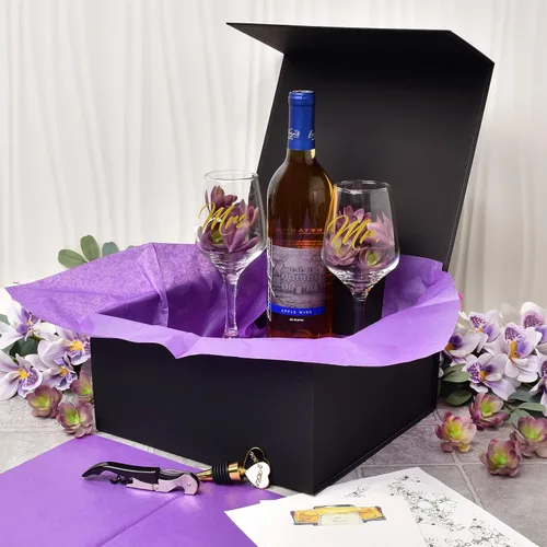 Miniatura 5 de Prime Line Packaging Cajas de regalo de Navidad con tapas, cajas de regalo navideñas para regalos, caja de regalo negra mediana, plegable para Negro
