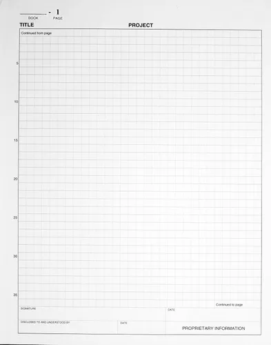Miniatura 5 de BookFactory Cuaderno Blue Lab 96 páginas con cuadrícula científica alterna de 14 pulgadas y rayas de 14 pulgadas Tamaño de página de 8 78 pulgadas