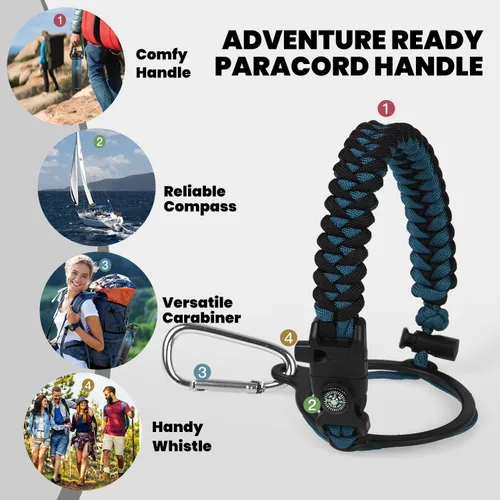 Miniatura 4 de RAYMYLO Botella de agua aislada de 24 onzas, de acero inoxidable con triple pared al vacío (fría durante 48 horas, caliente durante 24 horas), a