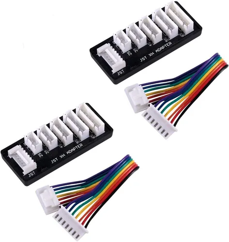 2pcs RC Product JST-XH-2-6S Lipo Battery Charge Balance Board, JST XH Board Balance Expansion Charger Adapter gor RC 6S LiPo Battery Charge Tabla de