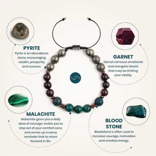 Miniatura 3 de Semita Pulseras de cristal curativo para hombres y mujeres