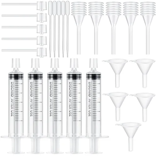Geiserailie Kit de 25 piezas de bomba de recarga de perfume, dispensador de perfume, incluye embudos, bombas dispensadoras, jeringas, goteros y