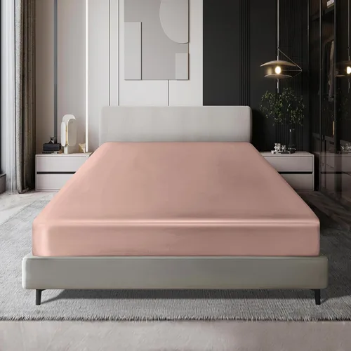 Miniatura 13 de MILVOWOC Sábana bajera ajustable de satén tamaño King - Sábana de cama de fondo suave negro, 1 pieza