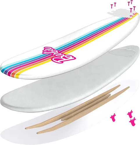 Miniatura 10 de Barbie™ Signature - Tabla de surf de 8 pies de Wavestorm Cubierta superior gráfica con parte inferior lisa de alta densidad para niños y adultos