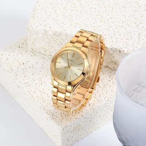 Miniatura 3 de BUREI Reloj de negocios para mujer con fecha de día, movimiento de cuarzo analógico, pulsera de acero inoxidable de oro plateado, reloj de moda