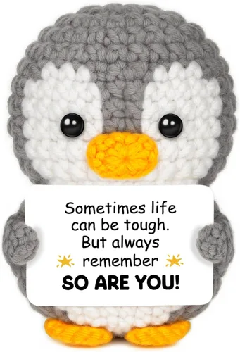 Miniatura 10 de Regalos para relaciones a larga distancia para novio, novia, amistad, regalos de Thinking of You para mejor amiga, pareja, pingüino de ganchillo