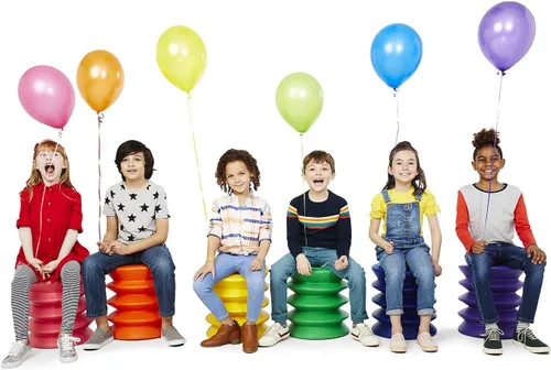 Miniatura 9 de KidsErgo Taburete ergonómico para sentarse activo (azul)