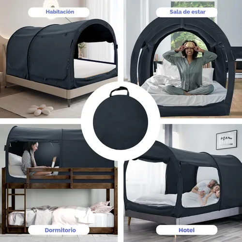 Miniatura 2 de Alvantor Tienda de campaña con dosel para cama, tiendas de campaña de ensueño, espacio de privacidad, tamaño individual, tiendas de campaña
