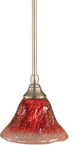 Miniatura 197 de Toltec Lighting Tallo Colgado Mini colgante, acabado de cobre negro, 3.5" cuadrado humo burbuja vidrio