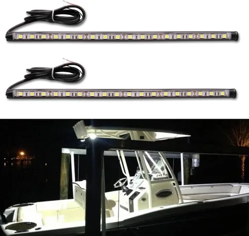 Miniatura 9 de Luces de navegación – Luces de proa LED, verde y rojo, pesca nocturna, cubierta, IP67 impermeable para pontón, bote auxiliar, kayak, barco Jon, yate