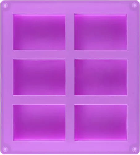 Miniatura 5 de KINJOEK 9 paquetes de 54 moldes rectangulares de silicona para jabón, moldes de silicona morada para hacer jabón a granel, moldes para hornear Morado