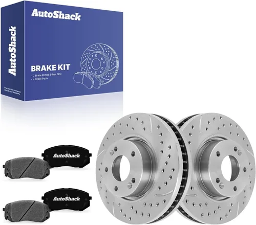 Miniatura 16 de Auto Shack 11.81" (300 mm) Rotores de freno ventilados delanteros recubiertos + pastillas de freno cerámicas de reemplazo para 2011-2016 Kia