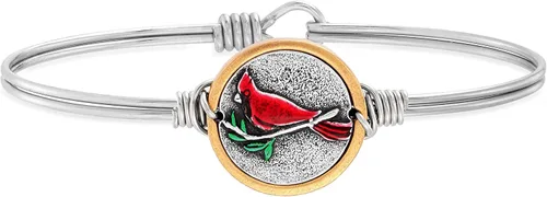 Luca + Danni Red Cardinal Bangle Bracelet, Spiritual Jewelry Gift for Women, Girls, Wear as Single or for Stacking - Made in USA
