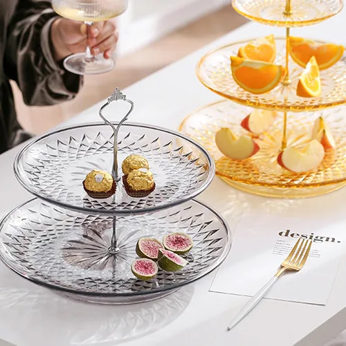 Miniatura 5 de Alvinlite Soporte plateado para cupcakes, bandeja pequeña de 2 niveles, soporte para pasteles, soporte para cupcakes, soporte de postre, decoración