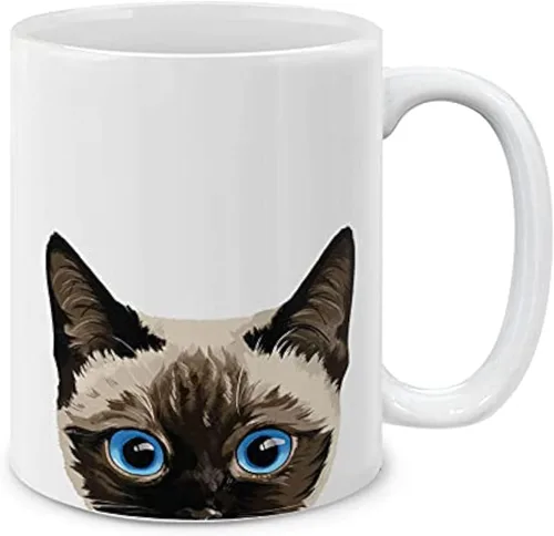 Miniatura 6 de MUGBREW Taza de Café y Té de Cerámica con Gatito Bombay Negro, 11 onzas