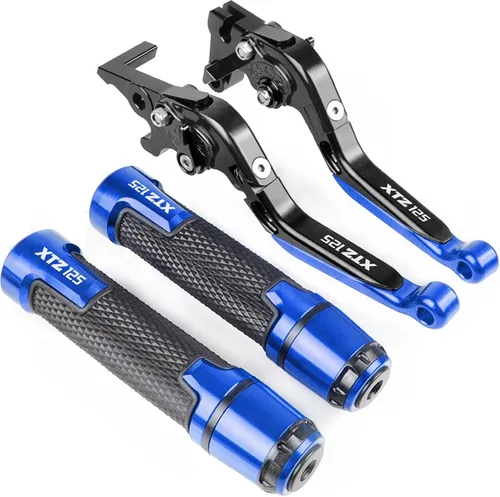 Miniatura 20 de Palancas manillar para Yamaha XTZ125 XTZ 125 2014 2015 2016 2017 2018 motocicleta ajustable plegable freno embrague palancas manillar mano apretones