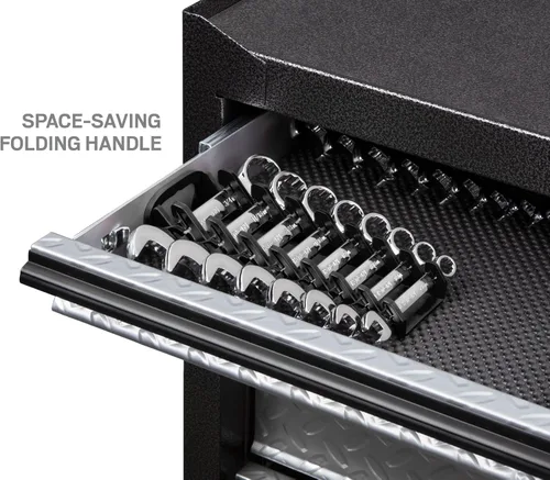 Miniatura 5 de TEKTON Soporte de llave combinada rechoncha de 8 herramientas (negro) ORG21108 Fabricado en Estados Unidos