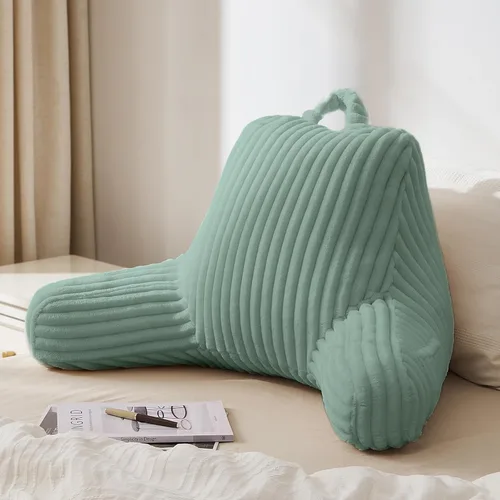 Miniatura 24 de Blissful Diary Almohada de lectura para sentarse en la cama, almohada de espalda de franela para adultos y niños, cojín de respaldo para sentarse