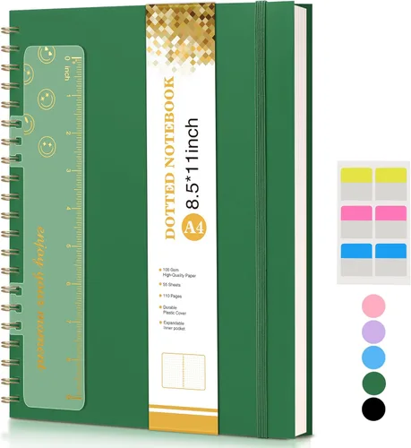 Miniatura 24 de Lined Spiral Notebook Journal 8.5” x 11”, A4 Large Notebooks for Women Men, College Ruled Journal, 100 GSM Paper, Plastic Hardcover Spiral Bound