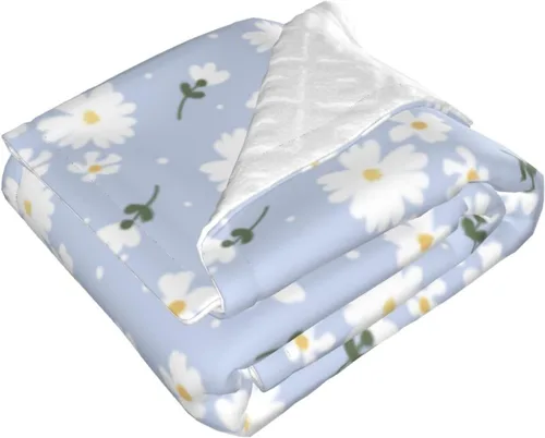Miniatura 8 de Manta de bebé con flores de margaritas moradas para primavera para niño o niña, recién nacido, 30x40 pulgadas, mantas para cochecito, cuna
