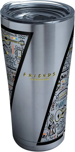 Miniatura 11 de Tervis Traveler Friends Pattern Vaso de Viaje Térmico con Aislamiento de Triple Pared Mantiene las Bebidas Frías y Calientes, 20oz, Acero Inoxidable