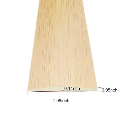 Miniatura 4 de Tira de transición de suelo autoadhesiva, tira de cubierta plana laminada para el suelo, tira divisora plana de vinilo de 2 pulgadas de ancho, Beige