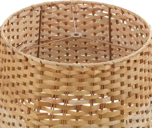 Miniatura 4 de Aspen Creative 32991, Pantalla de Lámpara Empire Spider Tejida a Mano, Hoja de Plátano Natural, 13" Superior x 16" Inferior x 11" Altura Inclinada