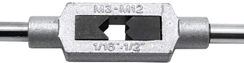 Miniatura 3 de Bitray Llave de grifo ajustable M3-M12 de 1/16 "-1/2" Escariador Acero Ajustable Herramienta de mano Grifos de mano Soporte de roscado Escariador