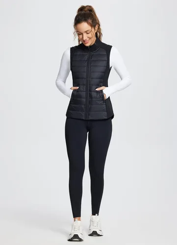 Miniatura 5 de BALEAF Chaleco ligero y cálido para mujer, para correr, invierno, híbrido, sin mangas, acolchado, resistente al agua