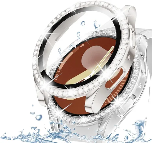 Miniatura 18 de DEALELE Paquete de 1 + 3 fundas y protector de pantalla compatible con Samsung Galaxy Watch FE / 5/4 de 1.575 pulgadas, funda protectora