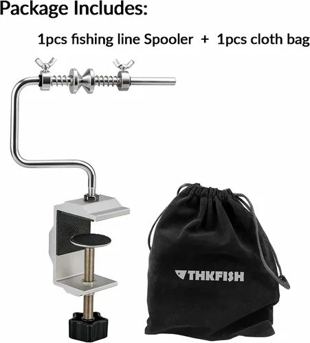 Miniatura 8 de THKFISH Carrete de línea de pesca Bobinador de línea de pesca Carrete de pesca Accesorios de pesca Ajustable Estable Portátil Carrete de línea