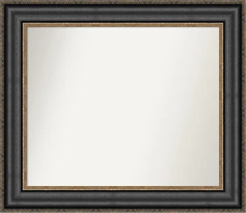 Miniatura 357 de Amanti Art Espejo personalizado, espejo de baño negro puente, espejo de pared o espejo de tocador de baño sobre el fregadero (26 x 26 pulgadas)