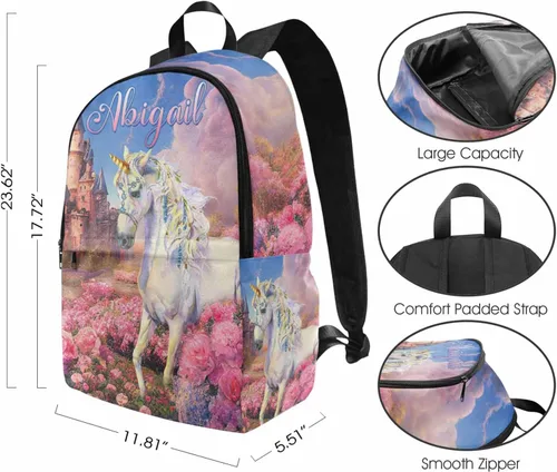 Miniatura 150 de Texto personalizado Elefante desgaste gafas mochila mochila mochila casual Daypack bolsa para mamá niñas, color86-4, Mochilas Daypack