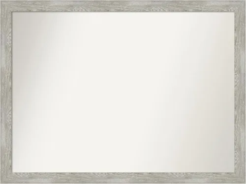 Miniatura 407 de Amanti Art Espejo de baño gris para sobre el fregadero, 31 x 48 pulgadas, espejo de tocador rectangular estrecho de color gris, marco de madera