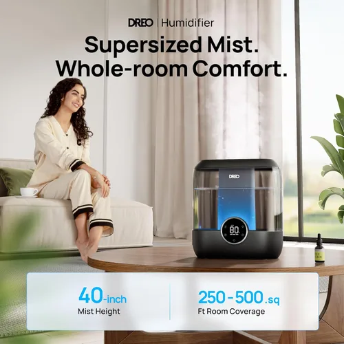 Miniatura 2 de Dreo Humidificadores de llenado superior de 6 L para dormitorio, tiempo de funcionamiento de 60 horas, 28 dB, silencioso, humidificadores de aire