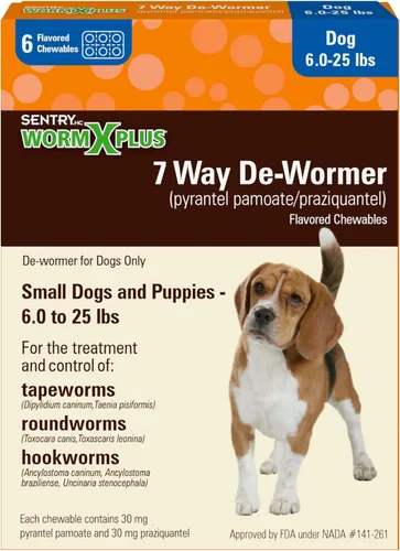 Miniatura 8 de Worm X Plus - Desparasitante masticable de 7 vías para perros - Tabletas para perros pequeños y cachorros (6-25 libras)
