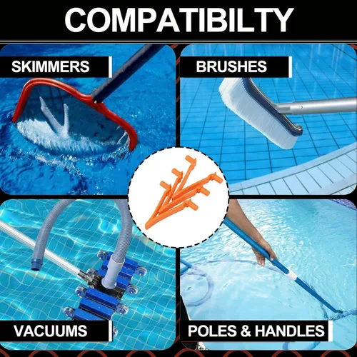 Miniatura 7 de Novabright 20 clips universales en V de mariposa para piscina, accesorios de repuesto fuertes para natación, accesorios de spa, se adapta a redes