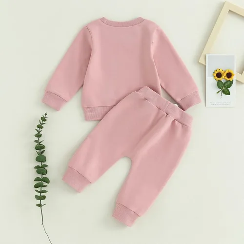 Miniatura 4 de FIOMVA Daddys - Conjunto de 2 piezas para bebé y niña, sudadera con pantalones para otoño e invierno