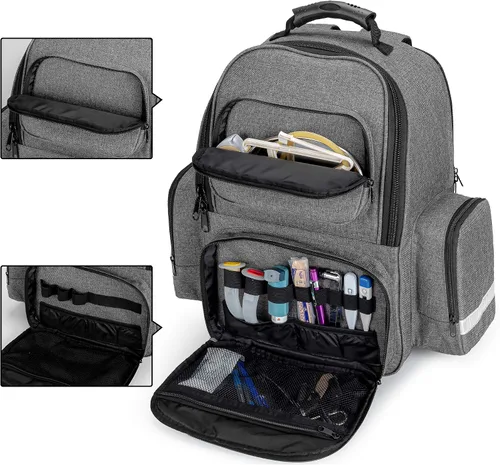 Miniatura 5 de Trunab Bolsa de primeros auxilios para trauma, mochila vacía, kits de emergencia médica, paquete de bolsa de salto para emergencias médicas, EMS