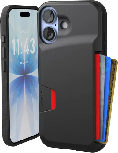 Miniatura 14 de Smartish - Funda tipo cartera para iPhone 11, diseño de cartera volumen 1 [delgada + protectora] con tarjetero - probada para caídas con ranura
