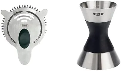 OXO Colador de cóctel SteeL con doble jigger OXO SteeL
