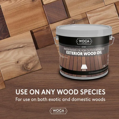 Miniatura 5 de WOCA Comprobador de aceite de madera exterior de Dinamarca, aceite penetrante a base de agua para superficies de madera al aire libre, muestra