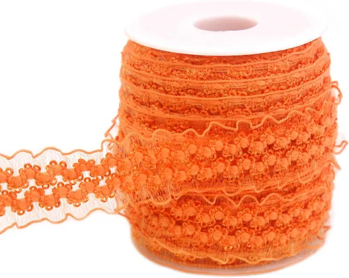 Miniatura 15 de Cinta de encaje elástica negra con volantes de 20 yardas para coser de 1 pulgada de organza de doble onda, ajuste de encaje, ropa y ropa